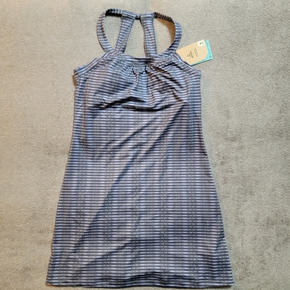 Prana Women's Cantine Dress Color Grey Blue Wicker Size Small New With Tags